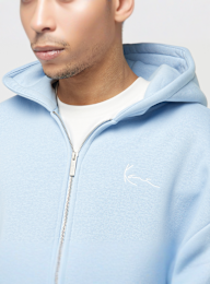 Karl Kani, Small Signature Essential Oversized Zip Hoodie, blauw, Afbeelding 3 van 4