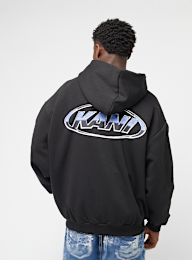 Karl Kani, Woven Signature Chrome Zip Hoodie, black, Image 1 of 5