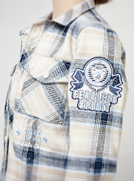 Smoke Rise, Oversized Plaid Shirt, niebieski, Obraz 3 z 5