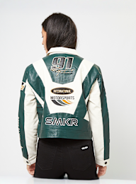 Smoke Rise, Collared Racing Jacket, green, Image 2 of 5