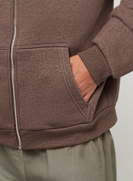 Urban Classics, Fluffy Zip Hoody, brown, Image 3 of 4