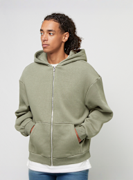 Urban Classics, Fluffy Zip Hoody, groen, Afbeelding 1 van 4
