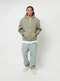 Urban Classics, Fluffy Zip Hoody, groen, Afbeelding 4 van 4
