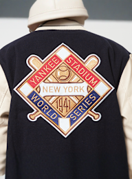 New Era, New York Yankees MLB Patch Navy Varsity Jacket, blue, Image 4 of 6