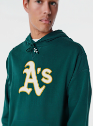 New Era, MLB RIB INFILL OS HOODIE oakland athletics dkgltc, groen, Afbeelding 3 van 5
