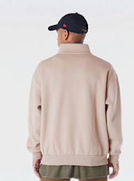 New Era, Lifestyle Quarter Zip Sweater, beige, Image 2 of 6