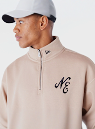 New Era, Lifestyle Quarter Zip Sweater, beige, Image 3 of 6