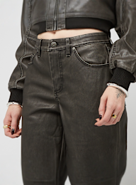 Karl Kani, Signature Pu Wide Leg Pants, grey, Image 3 of 5