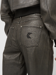 Karl Kani, Signature Pu Wide Leg Pants, grey, Image 4 of 5