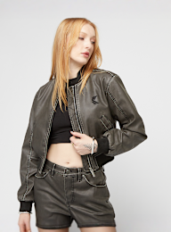 Karl Kani, Signature Pu Bomber Jacket, black, Image 1 of 4