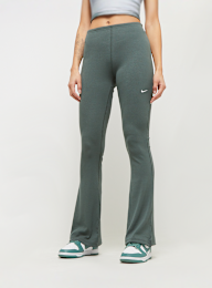 Nike, Sportswear Chill Knit Mini-Rib Flared Leggings, green, Image 1 of 4