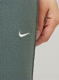 Nike, Sportswear Chill Knit Mini-Rib Flared Leggings, green, Image 3 of 4