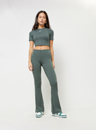 Nike, Sportswear Chill Knit Mini-Rib Flared Leggings, green, Image 4 of 4