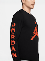 Jordan, Flame Longsleeve Crew, black, Image 3 of 3