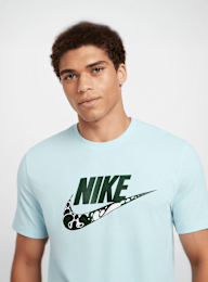Nike, Sportswear Tee Futura, niebieski, Obraz 3 z 4