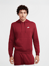 Nike, Sportswear Club Fleece Hoodie, red, Image 1 of 7