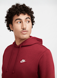 Nike, Sportswear Club Fleece Hoodie, red, Image 3 of 7