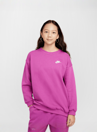 Nike, Sportswear Club Fleece Oversized Crew, Pink, Image 1 of 5