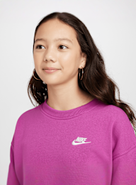 Nike, Sportswear Club Fleece Oversized Crew, Pink, Image 3 of 5