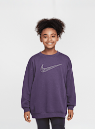 Nike, Sportswear Club Fleece Oversized Crewneck, purple, Image 1 of 4