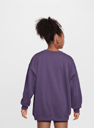 Nike, Sportswear Club Fleece Oversized Crewneck, purple, Image 2 of 4