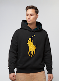 Polo Ralph Lauren, Long Sleeve Hooded Sweatshirt, black, Image 1 of 4