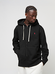 Polo Ralph Lauren, Long Sleeve-Knit Fullzip Hoodie, black, Image 1 of 4