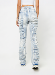 Smoke Rise, Fray Denim Stack Pants, blue, Image 2 of 4