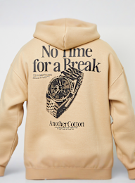 Another Cotton Lab, No Time For A Break Oversize Hoodie, beige, Image 4 of 5