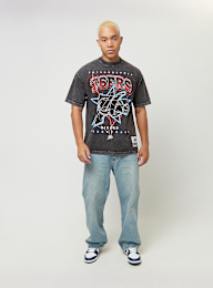 Mitchell & Ness, NBA Oversized Graphic Tee Philadelphia 76ers, grijs, Afbeelding 4 van 4