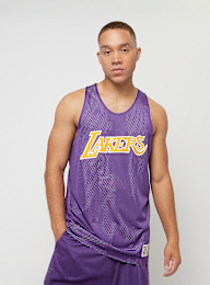 Mitchell & Ness, NBA Reversible Mesh Tank Vintage Logo La Lakers, purple, Image 2 of 8