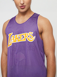 Mitchell & Ness, NBA Reversible Mesh Tank Vintage Logo La Lakers, purple, Image 4 of 8