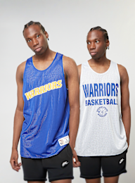 Mitchell & Ness, NBA Reversible Mesh Tank Vintage Logo Golden Warriors, blue, Image 1 of 8