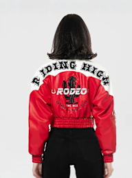 Smoke Rise, Relaxed Rodeo Cropped Jacket, red, Image 2 of 5