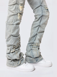 Smoke Rise, High Rise Stacked Western Jeans, blue, Image 6 of 7