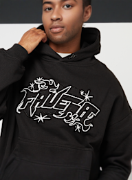 FAVELA, Fabric Patch Embroidery Black Hoodie, black, Image 3 of 5