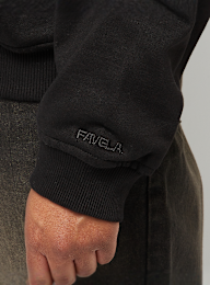 FAVELA, Fabric Patch Embroidery Black Hoodie, black, Image 4 of 5
