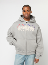 Low Lights Studios, Three Ring Logo Zip Hoodie Concrete, grey, Image 1 of 4