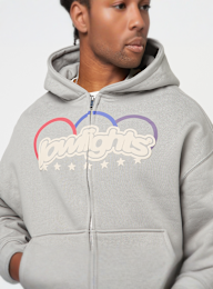 Low Lights Studios, Three Ring Logo Zip Hoodie Concrete, grey, Image 3 of 4
