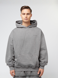 Pegador, LOGO OVERSIZED HOODIE WASHED BLACK, grey, Image 1 of 4