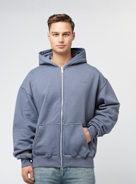 Pegador, Colne Logo Oversized Sweat Jacket, blue, Image 1 of 5