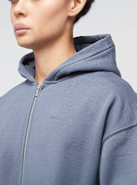 Pegador, Colne Logo Oversized Sweat Jacket, blue, Image 3 of 5