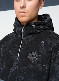 Pegador, Fall Teddy Halfzip Hoodie, black, Image 3 of 5