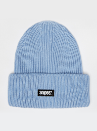 SNIPES, Woven Logo Knit Beanie, blue, Image 1 of 3