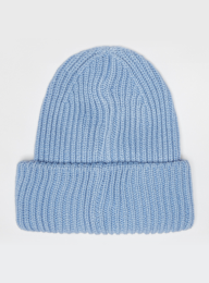 SNIPES, Woven Logo Knit Beanie, blue, Image 2 of 3