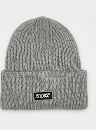 SNIPES, Woven Logo Knit Beanie, grey, Image 1 of 4