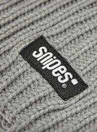 SNIPES, Woven Logo Knit Beanie, grey, Image 3 of 4