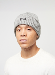 SNIPES, Woven Logo Knit Beanie, grey, Image 4 of 4
