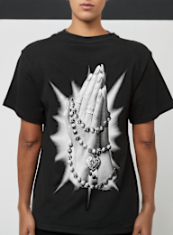 Miss Tee, Praying Hands Tee Dress, czarny, Obraz 4 z 5