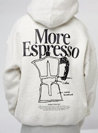 Another Cotton Lab, More Espresso Oversized Hoodie, grey, Image 4 of 5